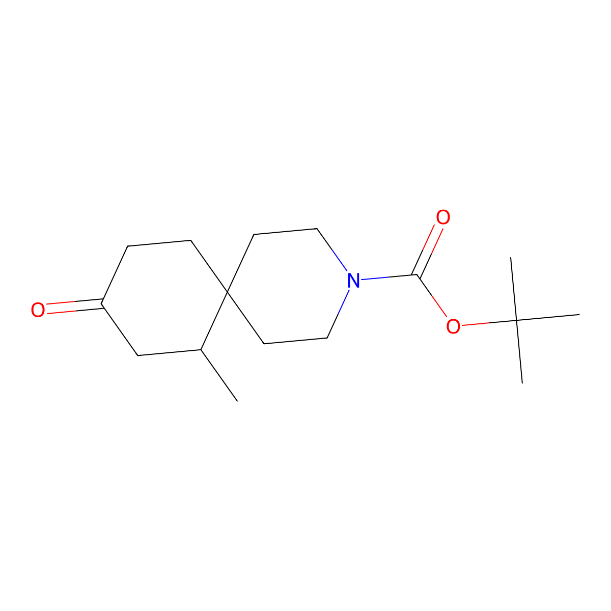 Tert-butyl 7-methyl-9-oxo-3-azaspiro[5.5]undecane-3-carboxylate molecular structure, CAS 2089649-55-6