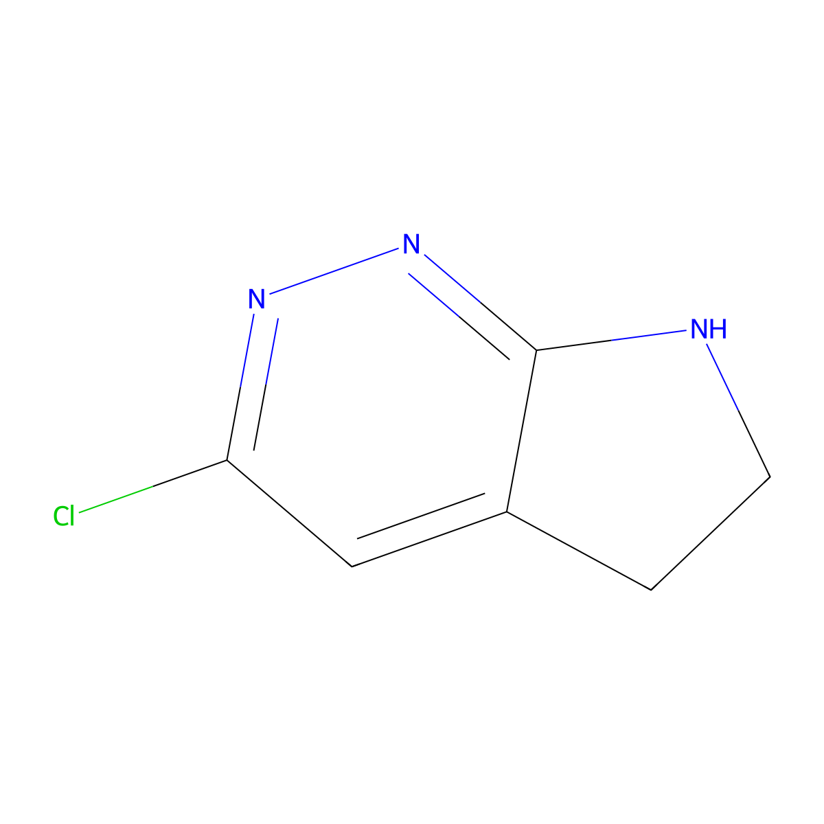 3-chloro-5H,6H,7H-pyrrolo(2,3-c)pyridazine molecular structure, CAS 2089649-63-6