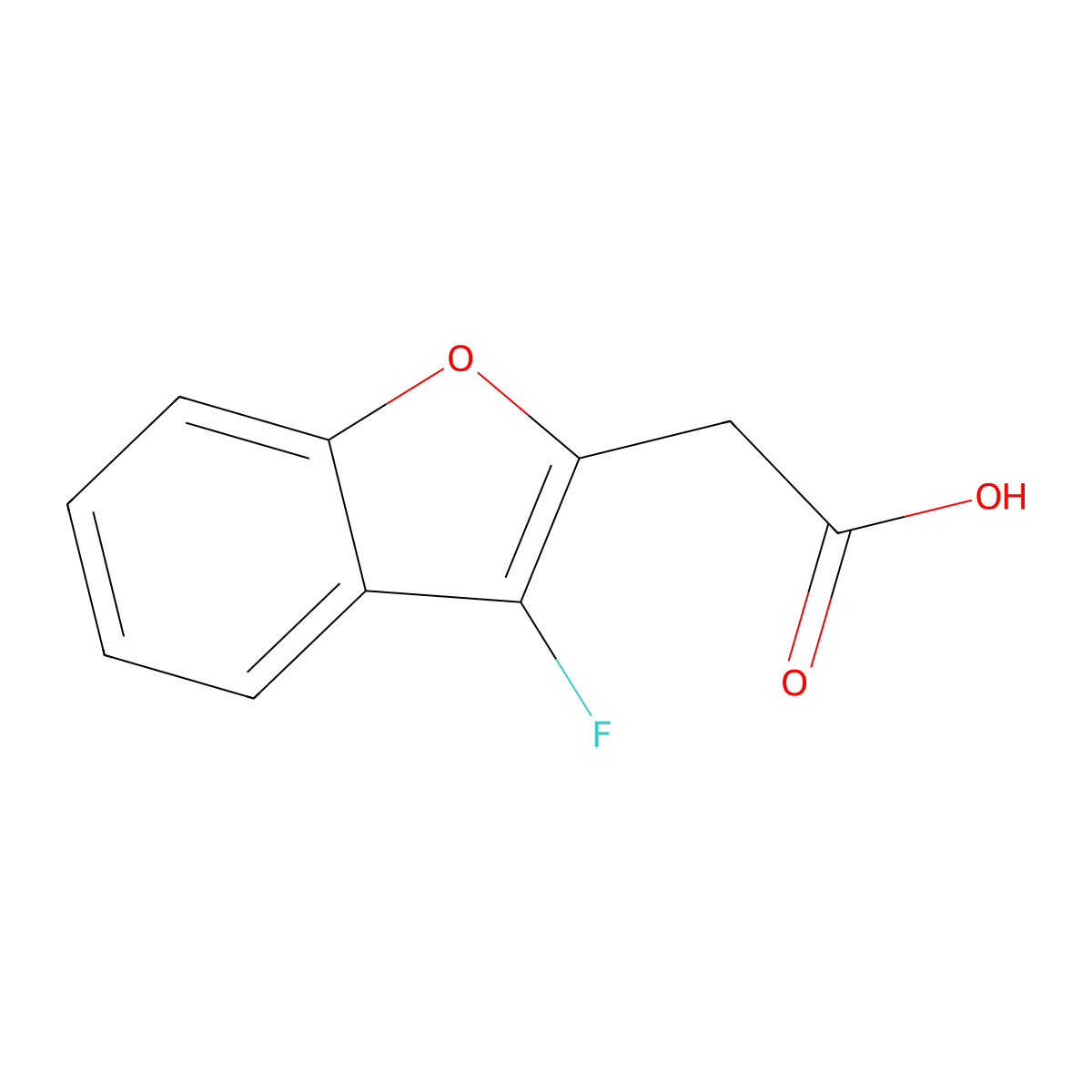 2-(3-Fluorobenzofuran-2-YL)acetic acid molecular structure, CAS 2089649-82-9