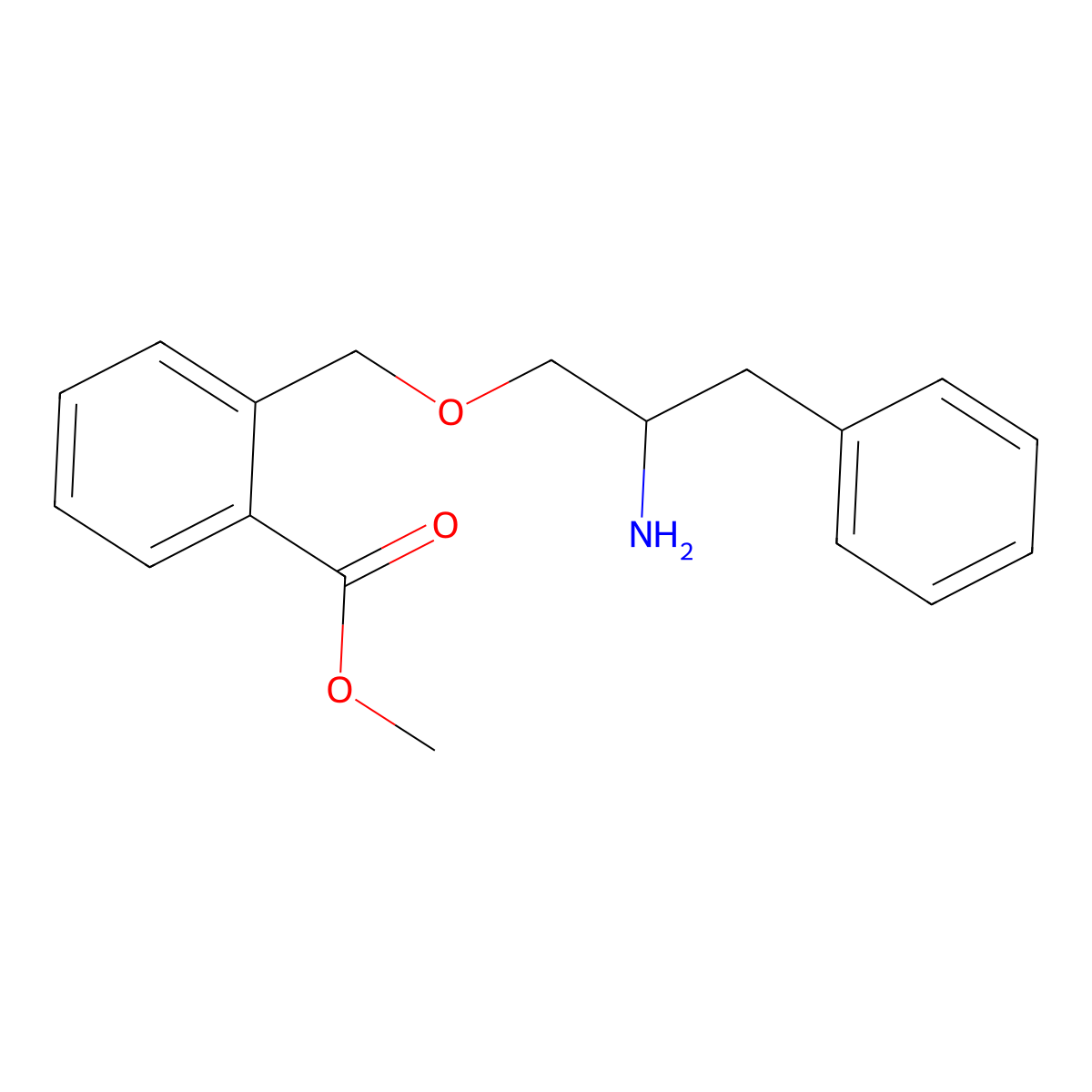 Methyl 2-((2-amino-3-phenylpropoxy)methyl)benzoate molecular structure, CAS 2089649-98-7