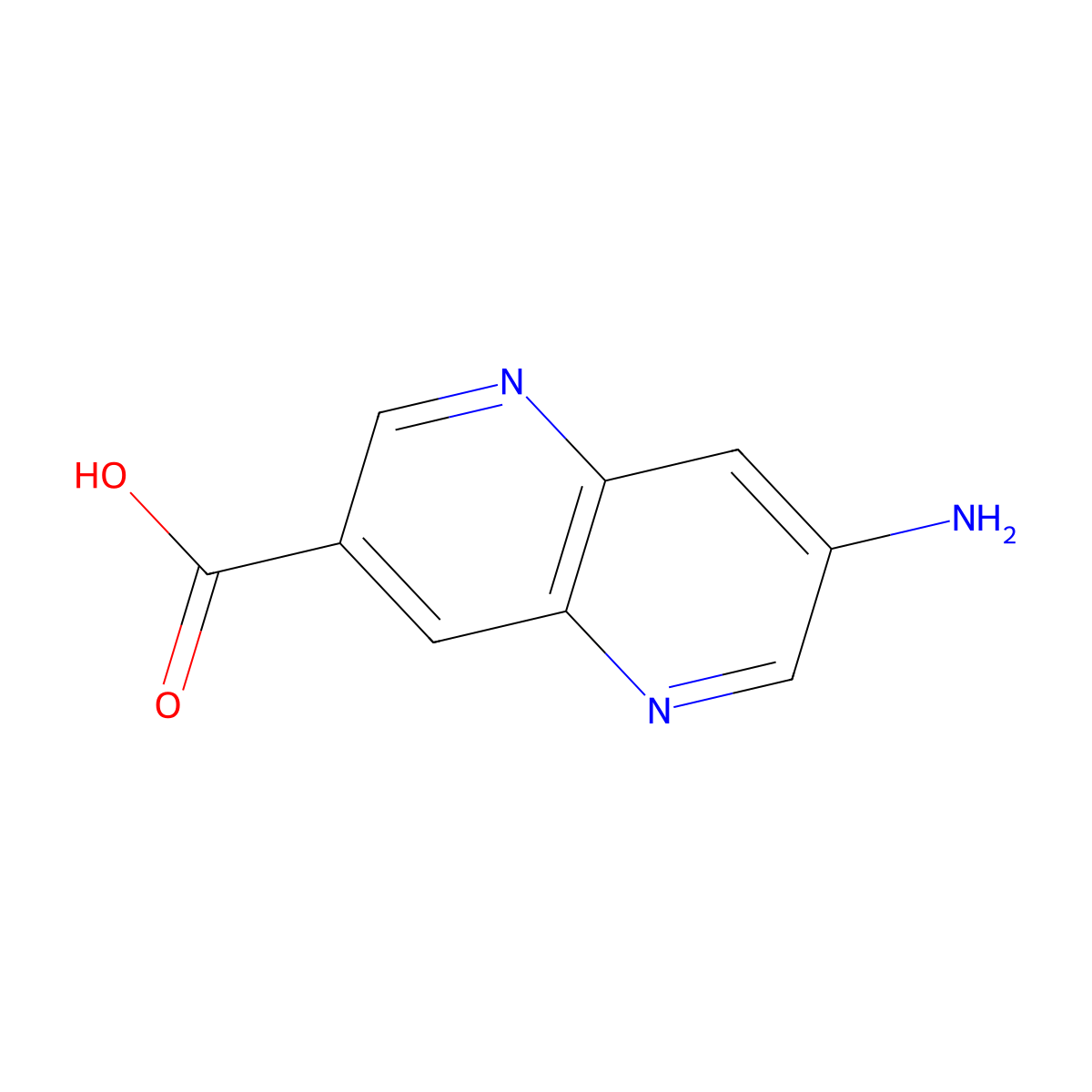 7-Amino-1,5-naphthyridine-3-carboxylic acid molecular structure, CAS 2089649-99-8