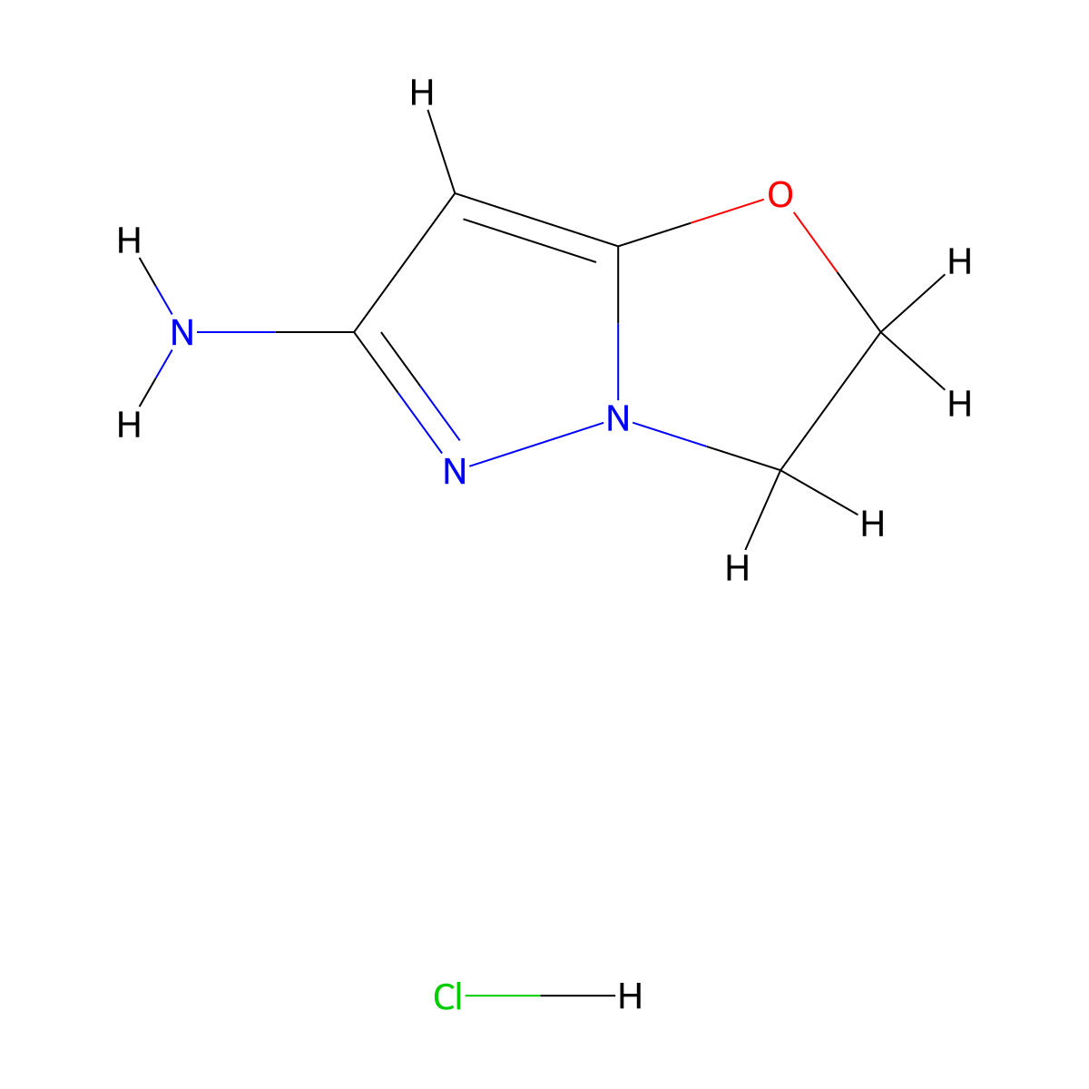 2,3-Dihydropyrazolo[5,1-b]oxazol-6-amine Hydrochloride molecular structure, CAS 2089650-28-0