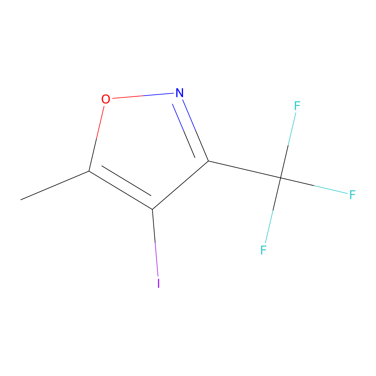 4-Iodo-5-methyl-3-(trifluoromethyl)isoxazole molecular structure, CAS 2089650-33-7