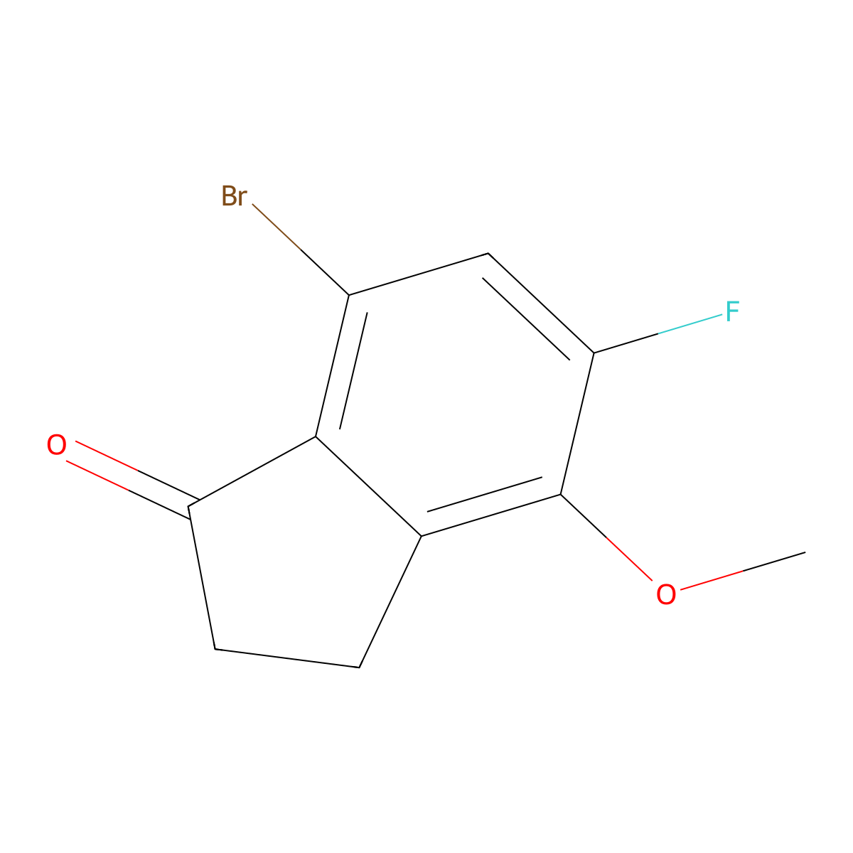 7-Bromo-5-fluoro-4-methoxy-2,3-dihydro-1H-inden-1-one molecular structure, CAS 2089650-37-1