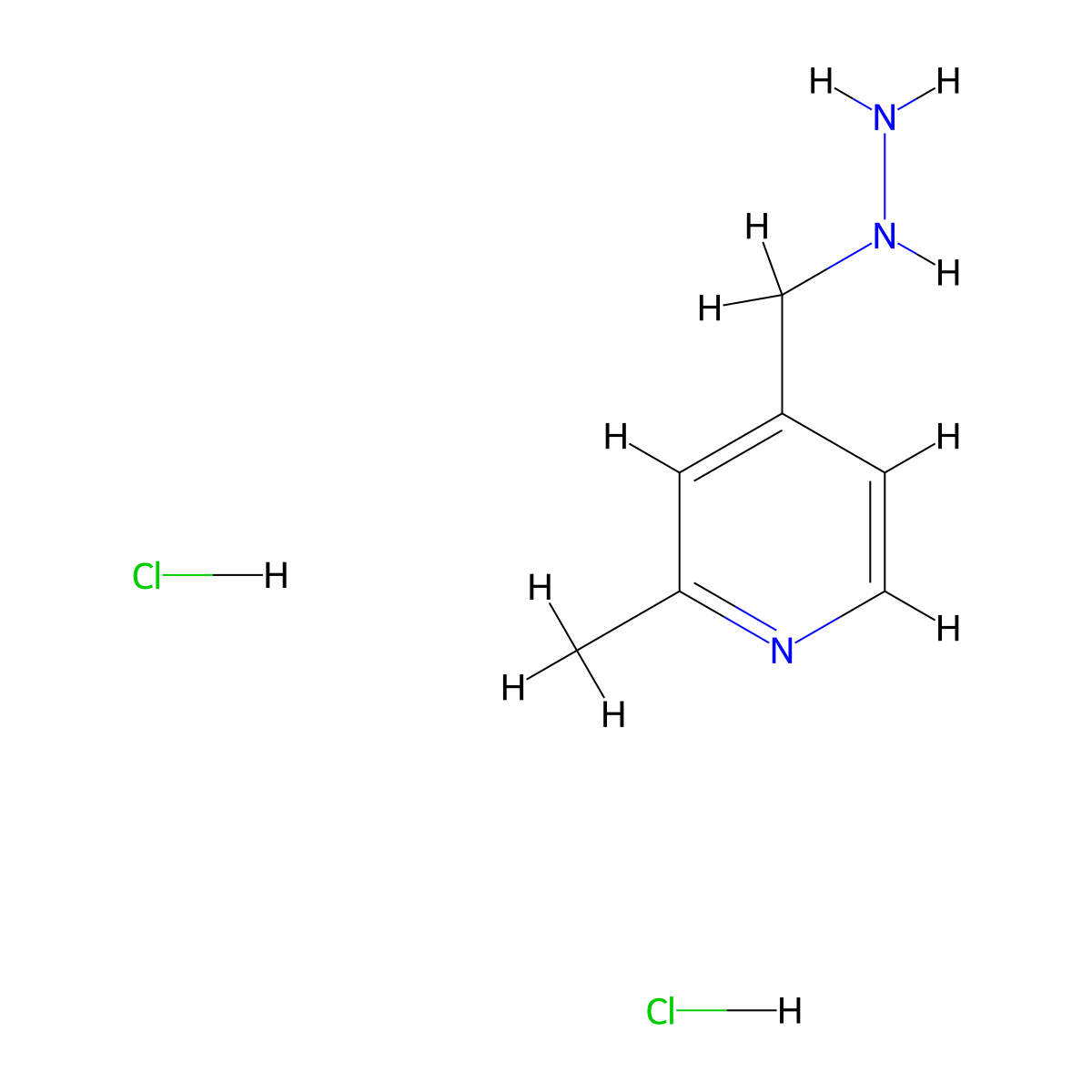 4-(Hydrazinylmethyl)-2-methylpyridine 2hcl molecular structure, CAS 2089650-40-6