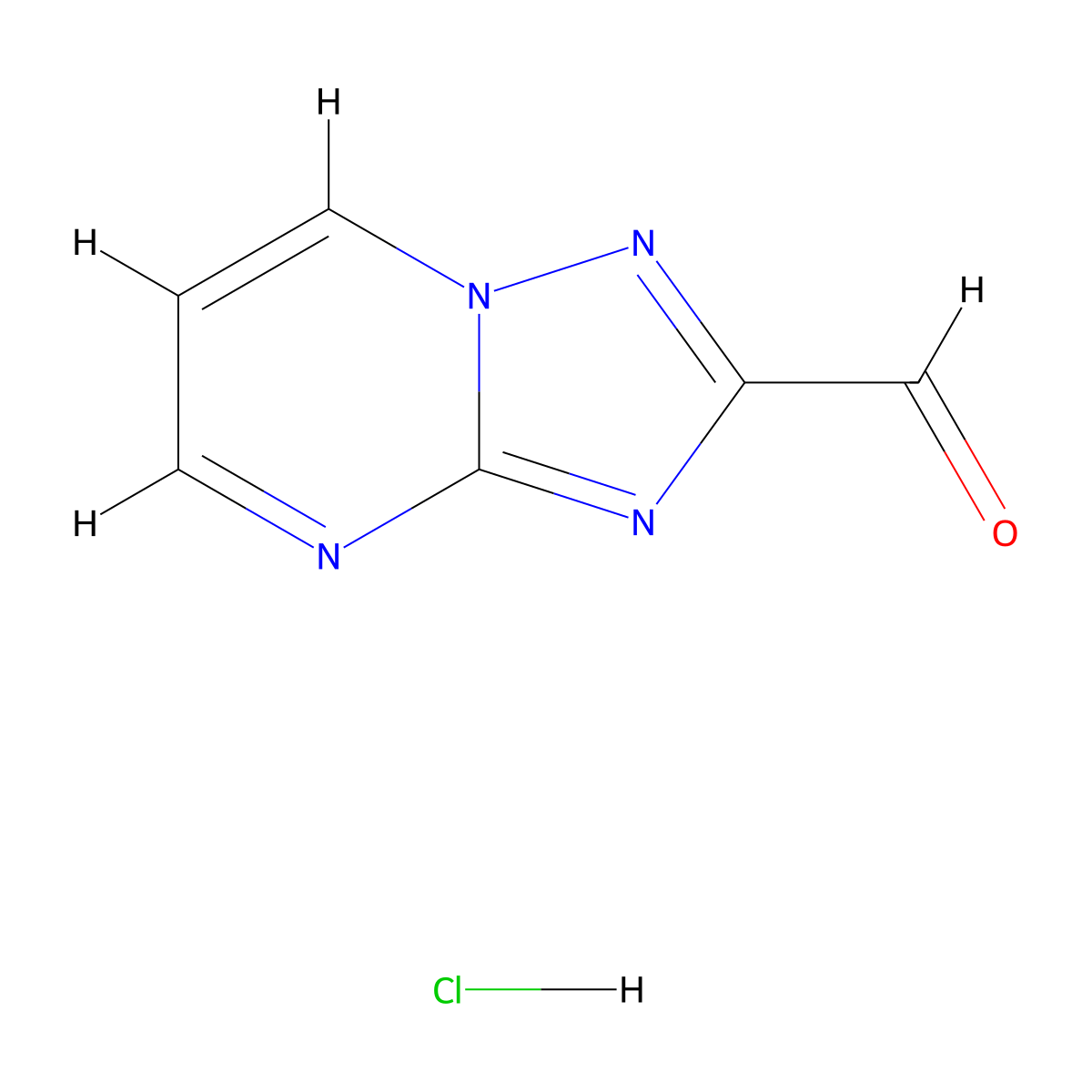 [1,2,4]Triazolo[1,5-a]pyrimidine-2-carbaldehyde hydrochloride molecular structure, CAS 2089650-42-8