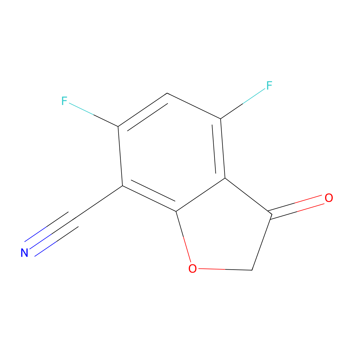 4,6-Difluoro-3-oxo-2,3-dihydrobenzofuran-7-carbonitrile molecular structure, CAS 2089650-53-1