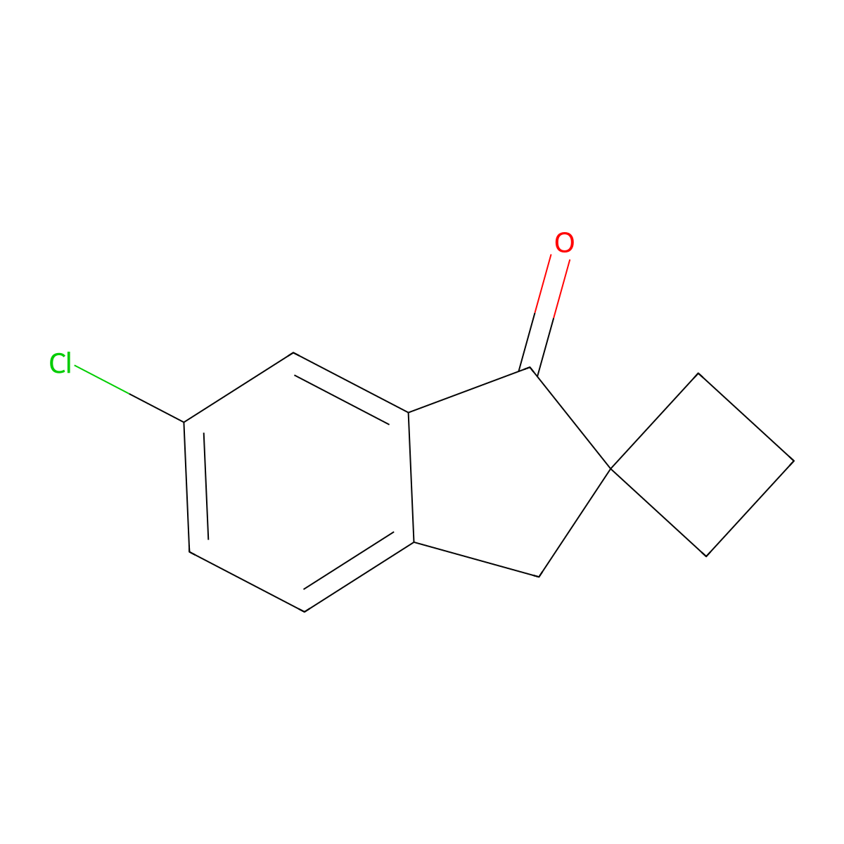 6'-Chlorospiro[cyclobutane-1,2'-inden]-1'(3'H)-one molecular structure, CAS 2089650-56-4