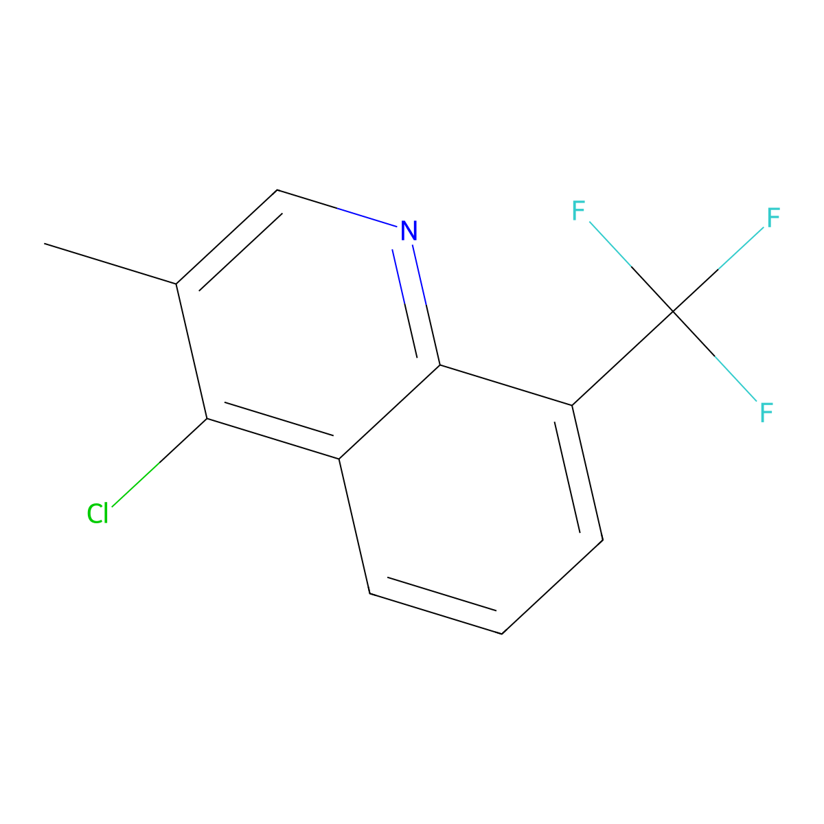 4-Chloro-3-methyl-8-(trifluoromethyl)quinoline molecular structure, CAS 2089650-58-6