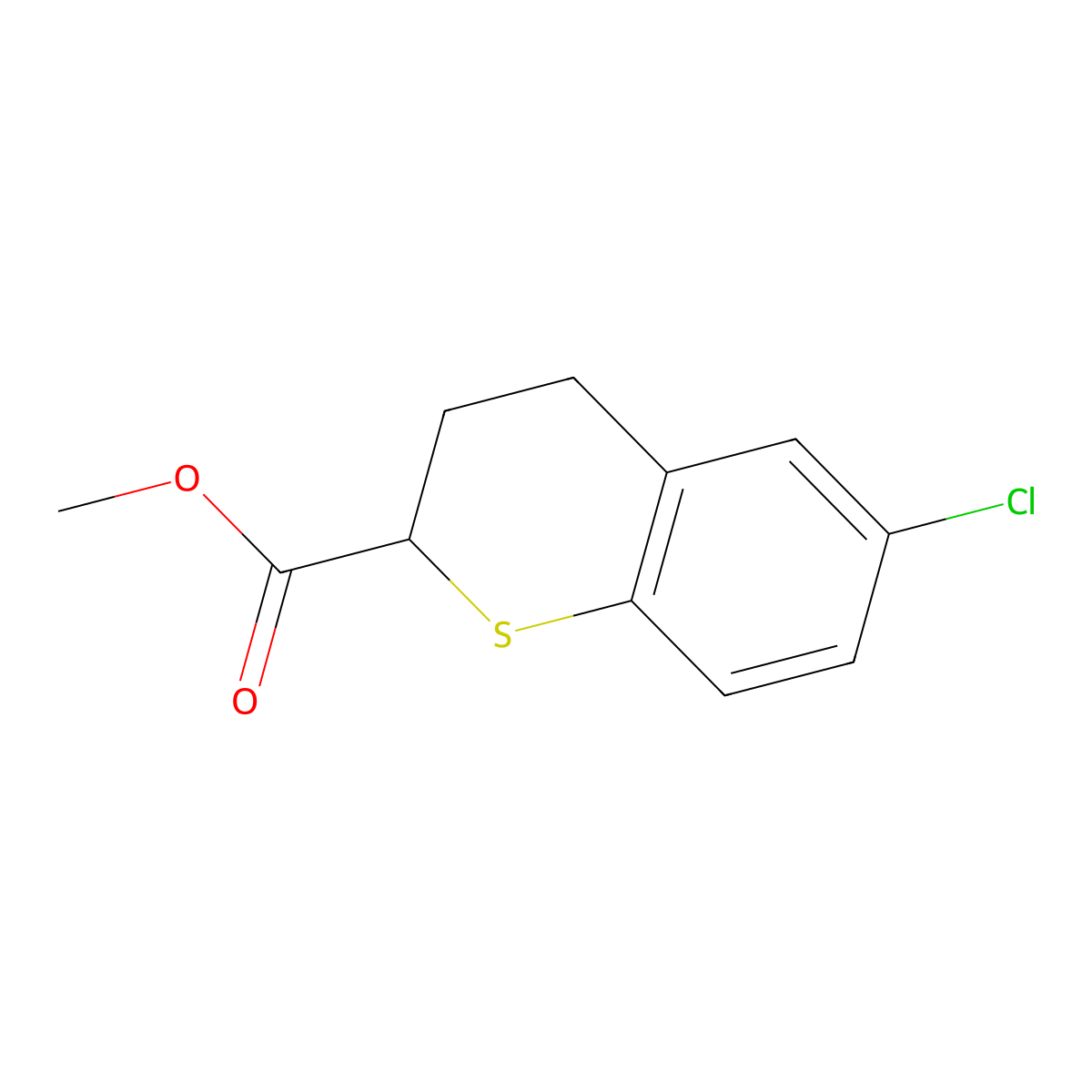 Methyl 6-chlorothiochromane-2-carboxylate molecular structure, CAS 2089650-60-0