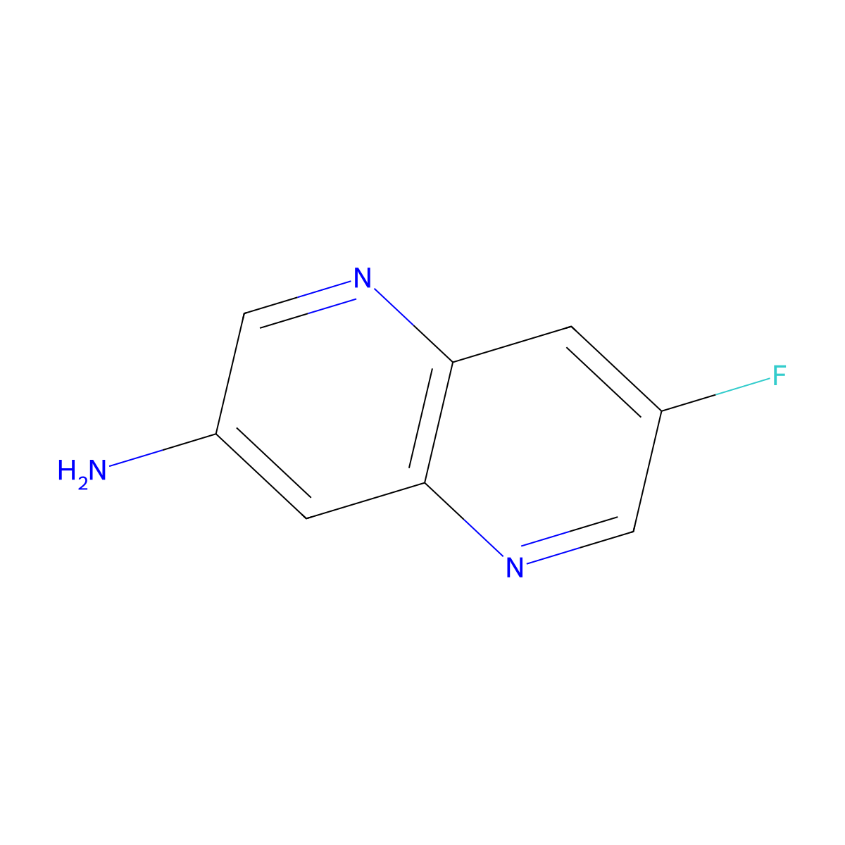 7-Fluoro-1,5-naphthyridin-3-amine molecular structure, CAS 2089650-61-1