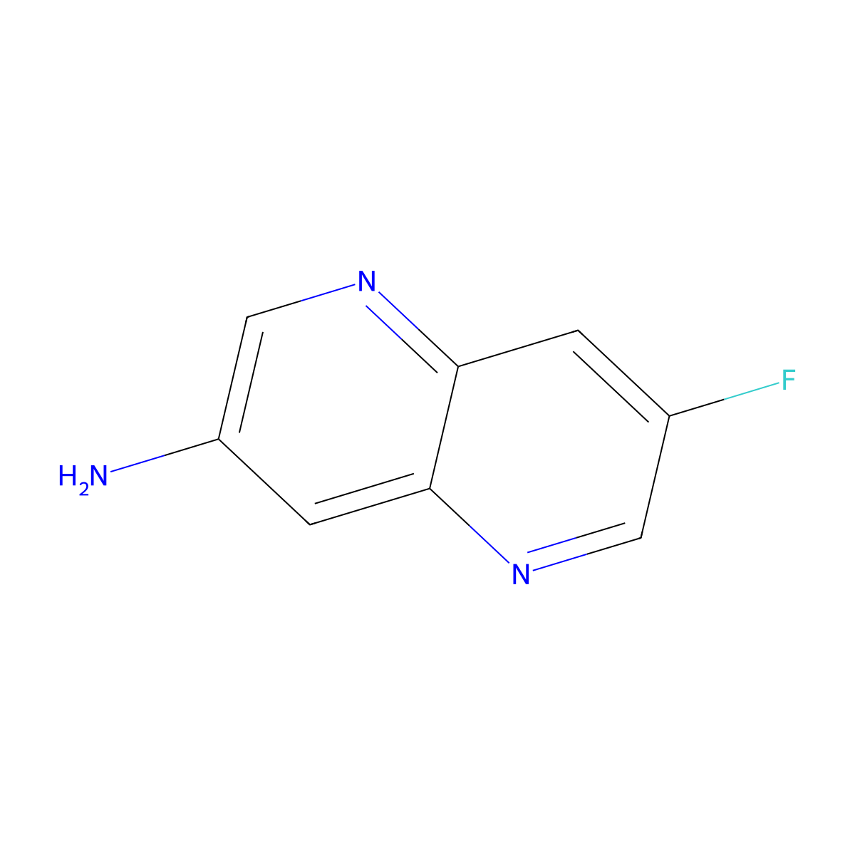 7-Fluoro-1,5-naphthyridin-3-amine molecular structure, CAS 2089650-61-1