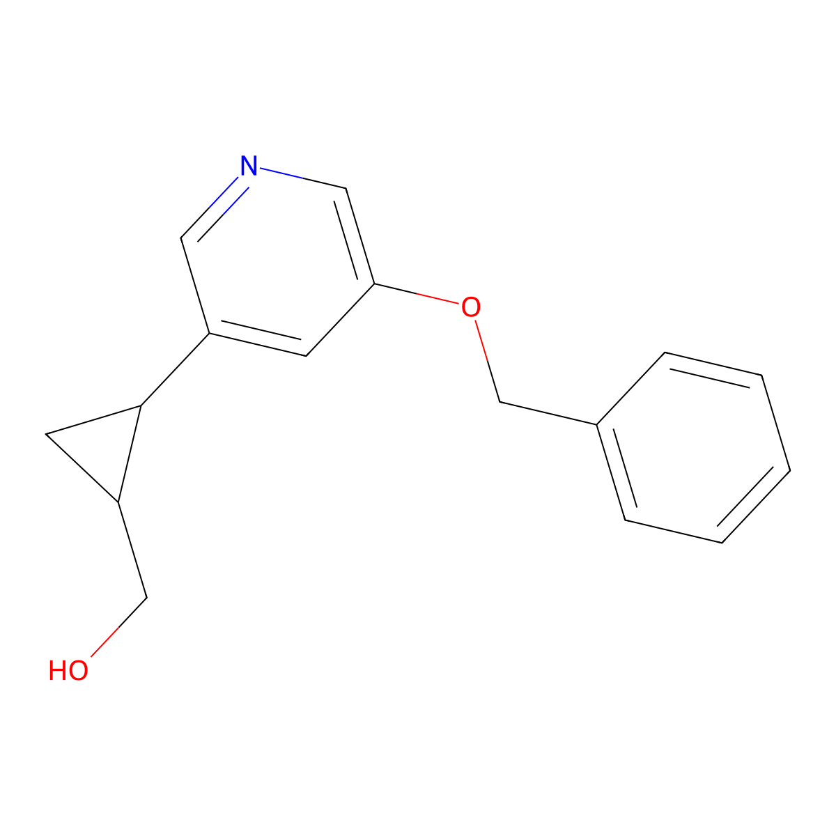 (2-(5-(Benzyloxy)pyridin-3-YL)cyclopropyl)methanol molecular structure, CAS 2089650-75-7