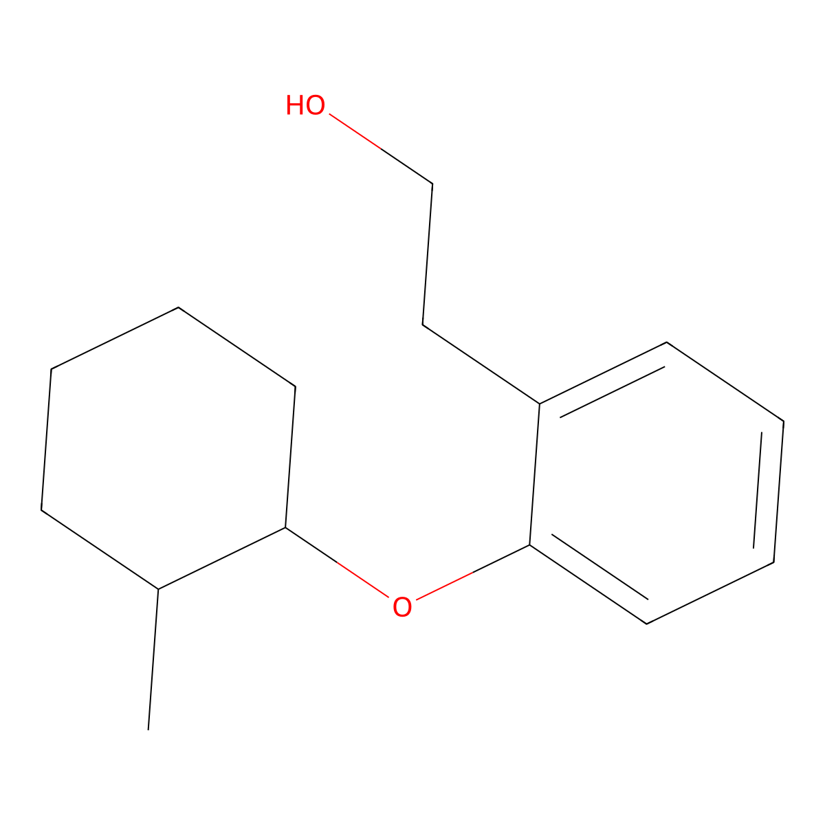 2-(2-(2-Methylcyclohexyloxy)phenyl)ethanol molecular structure, CAS 2089650-99-5