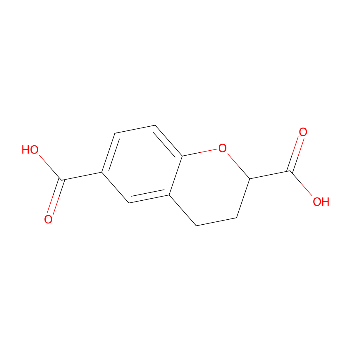 Chromane-2,6-dicarboxylic acid molecular structure, CAS 2089651-02-3
