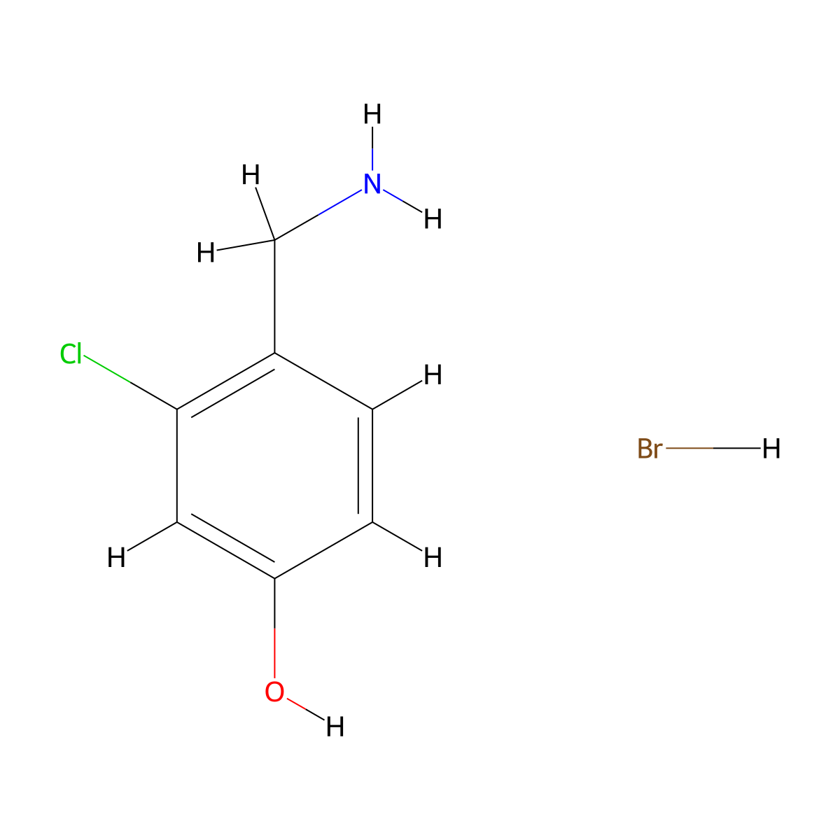 4-(Aminomethyl)-3-chlorophenol hydrobromide molecular structure, CAS 2089651-10-3