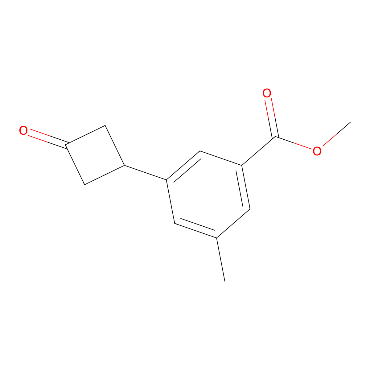 Methyl 3-methyl-5-(3-oxocyclobutyl)benzoate molecular structure, CAS 2089651-11-4