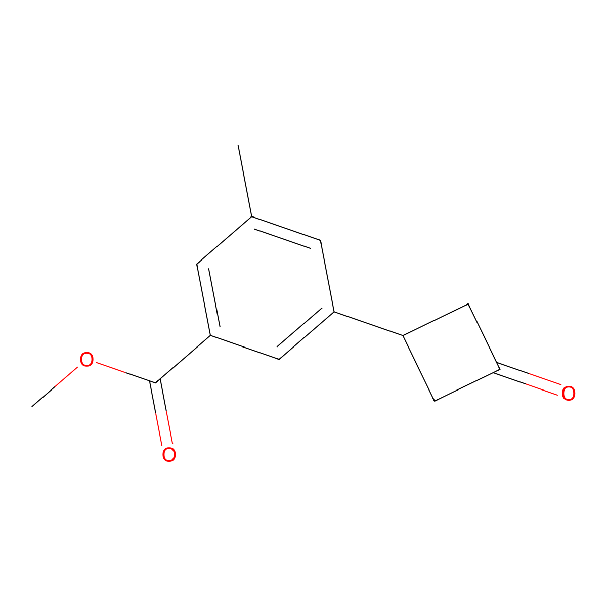 Methyl 3-methyl-5-(3-oxocyclobutyl)benzoate molecular structure, CAS 2089651-11-4