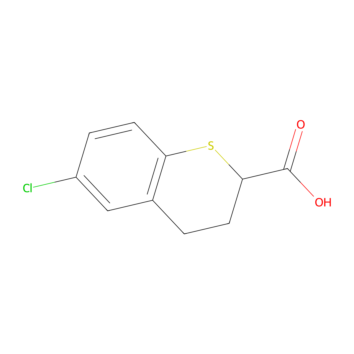 6-Chlorothiochromane-2-carboxylic acid molecular structure, CAS 2089651-20-5