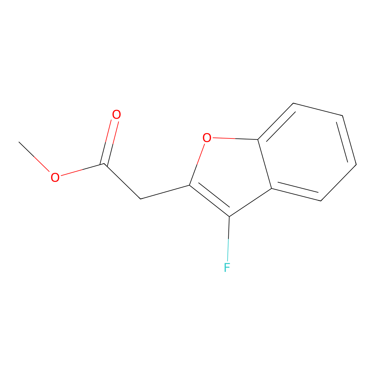 Methyl 2-(3-fluorobenzofuran-2-YL)acetate molecular structure, CAS 2089651-24-9