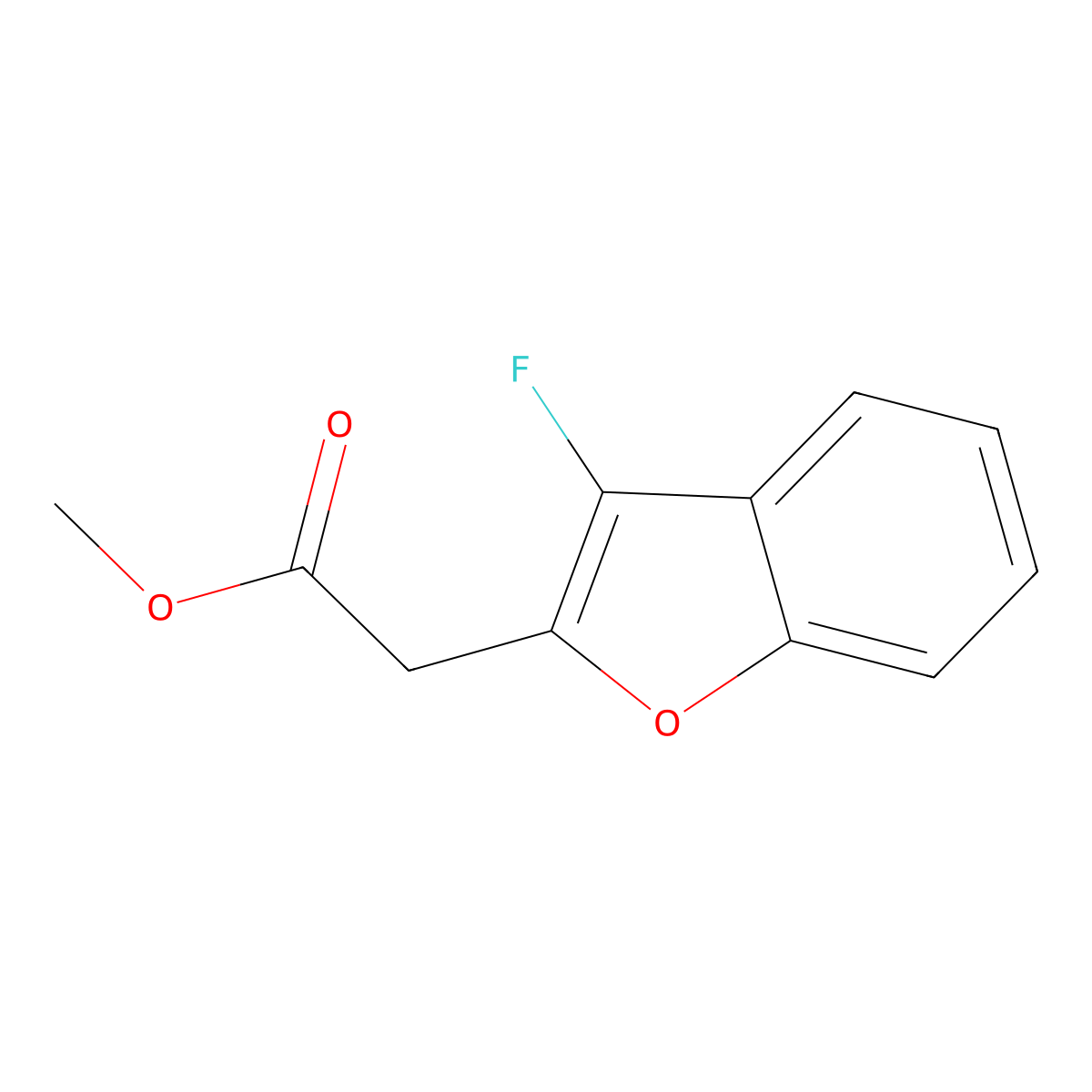 Methyl 2-(3-fluorobenzofuran-2-YL)acetate molecular structure, CAS 2089651-24-9