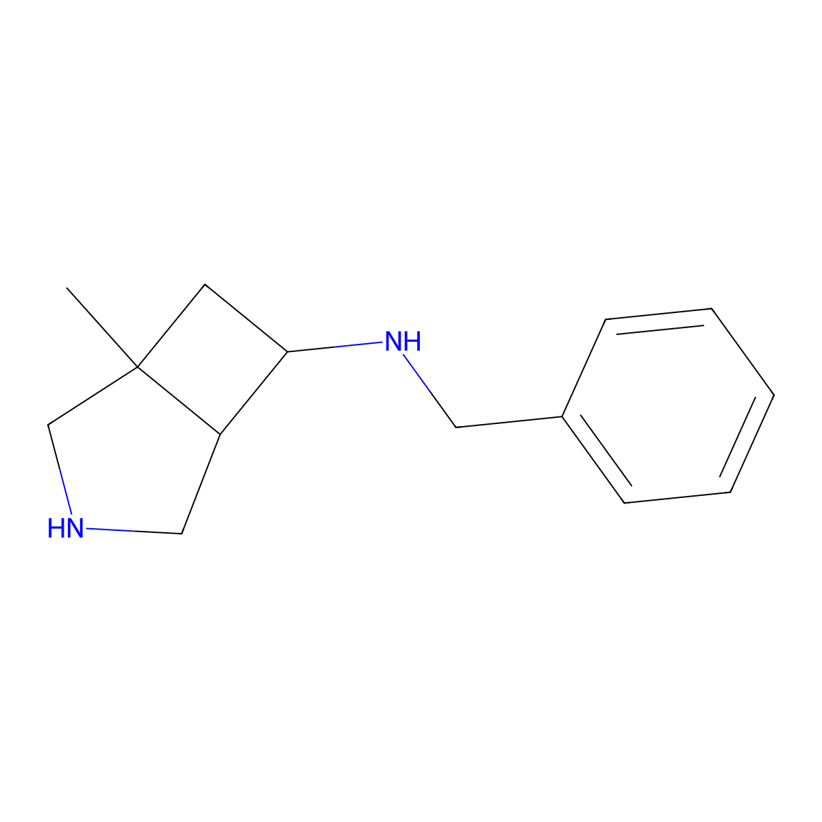 N-Benzyl-1-methyl-3-azabicyclo[3.2.0]heptan-6-amine molecular structure, CAS 2089651-25-0