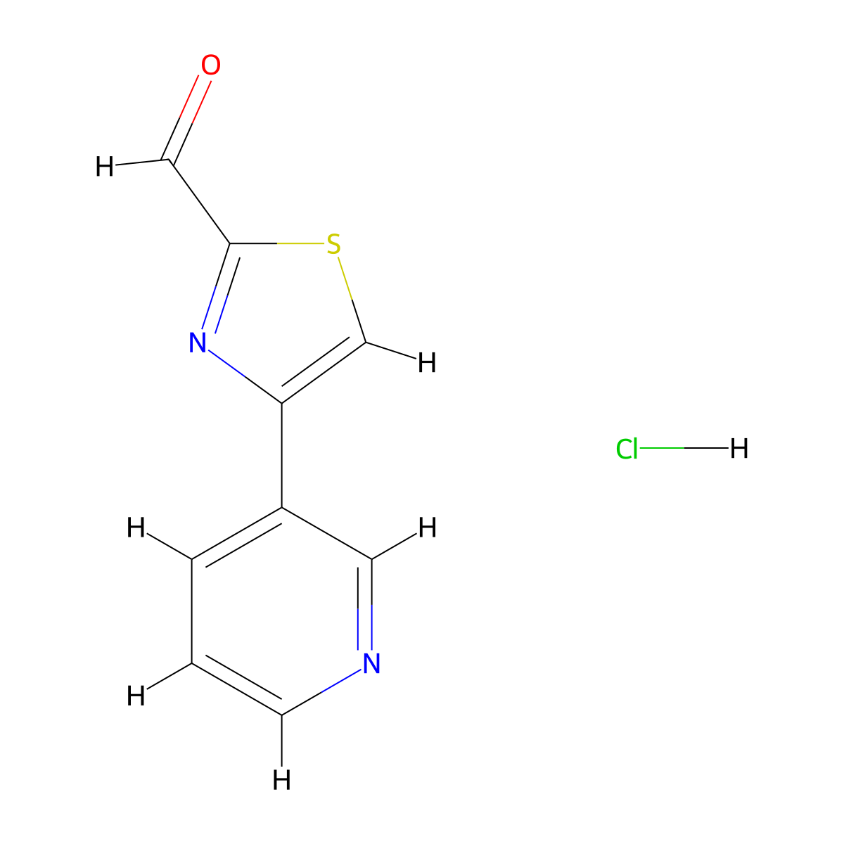 4-(Pyridin-3-yl)thiazole-2-carbaldehyde hydrochloride molecular structure, CAS 2089651-28-3