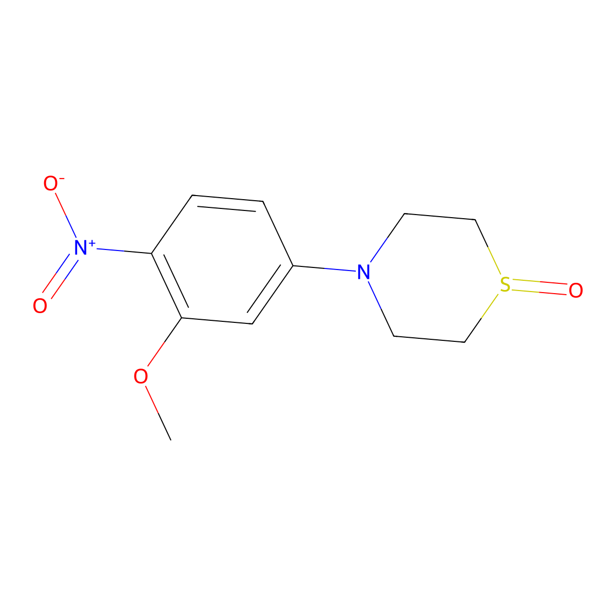 4-(3-Methoxy-4-nitrophenyl)thiomorpholine 1-oxide molecular structure, CAS 2089651-30-7