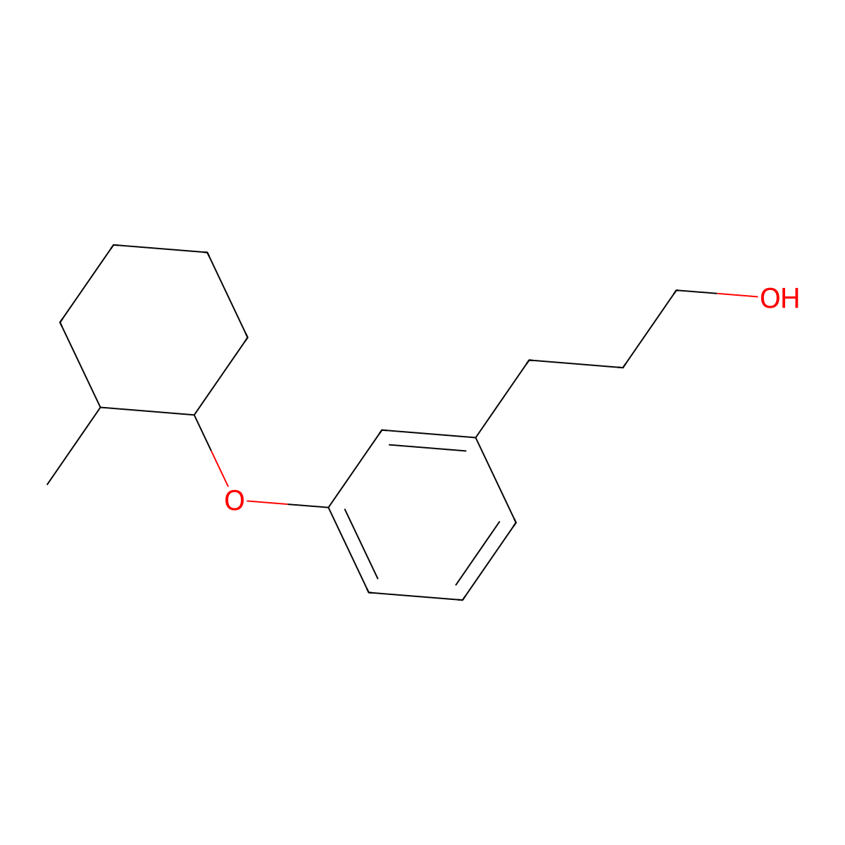 3-(3-(2-Methylcyclohexyloxy)phenyl)propan-1-ol molecular structure, CAS 2089651-34-1