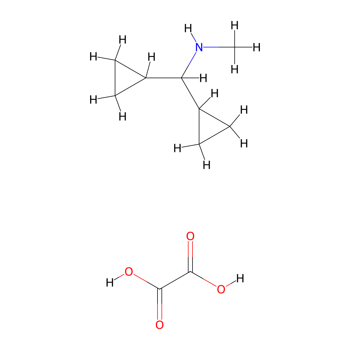 1,1-Dicyclopropyl-N-methylmethanamine oxalate molecular structure, CAS 2089651-35-2