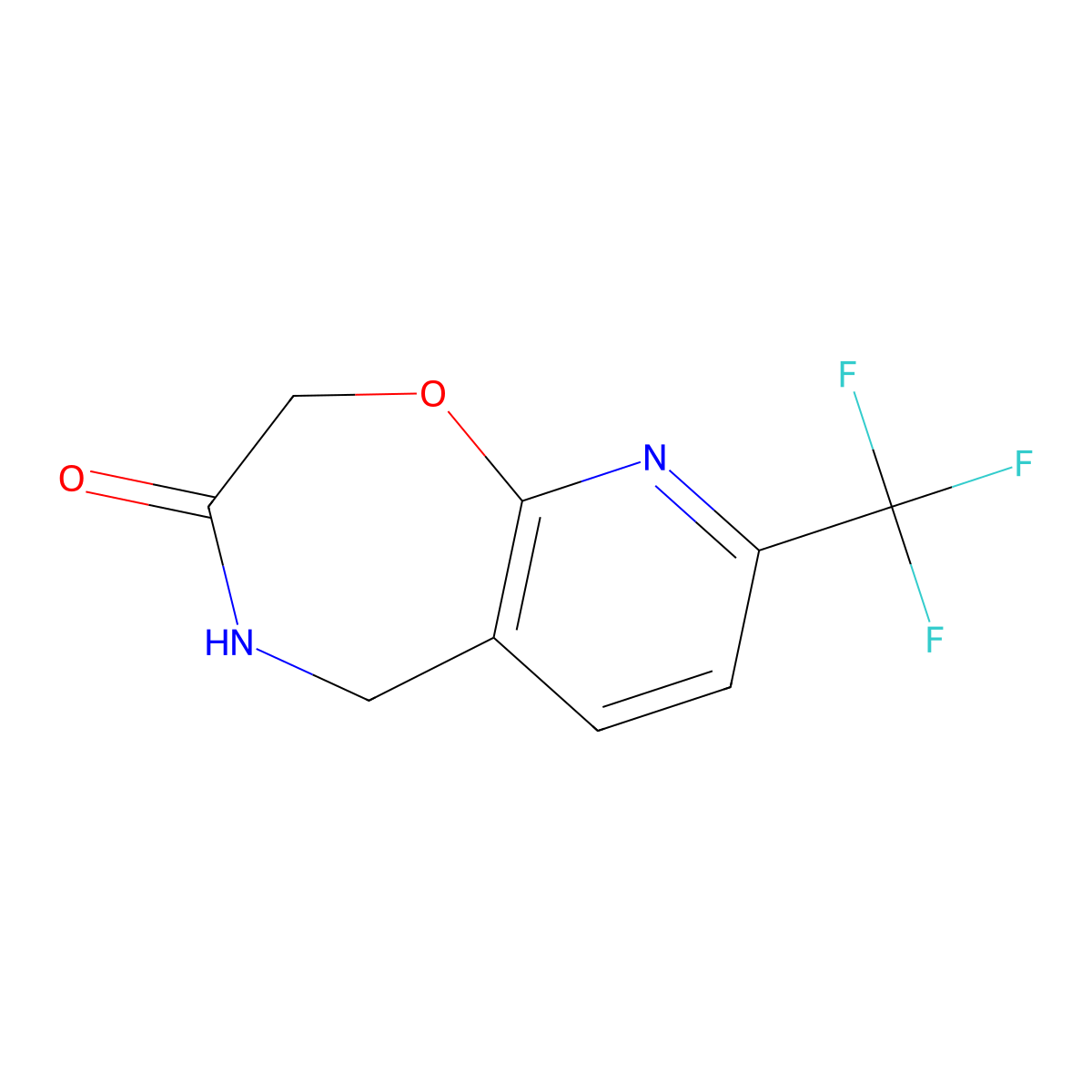 8-(Trifluoromethyl)-4,5-dihydropyrido[3,2-F][1,4]oxazepin-3(2H)-one molecular structure, CAS 2089651-41-0