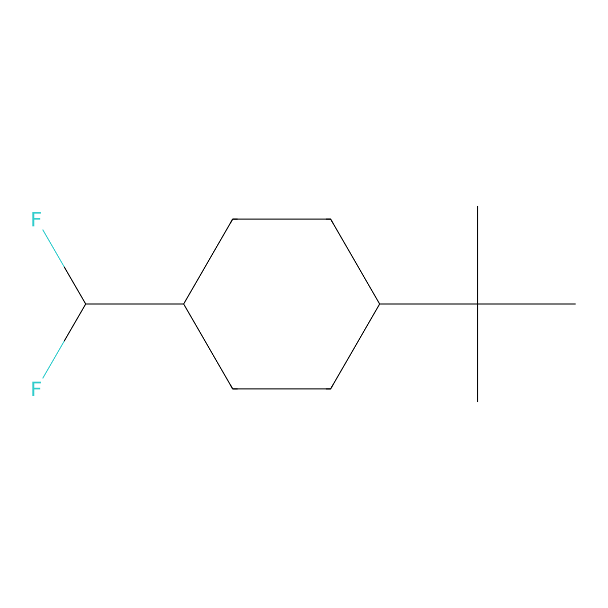 1-(Tert-butyl)-4-(difluoromethyl)cyclohexane molecular structure, CAS 2089651-44-3