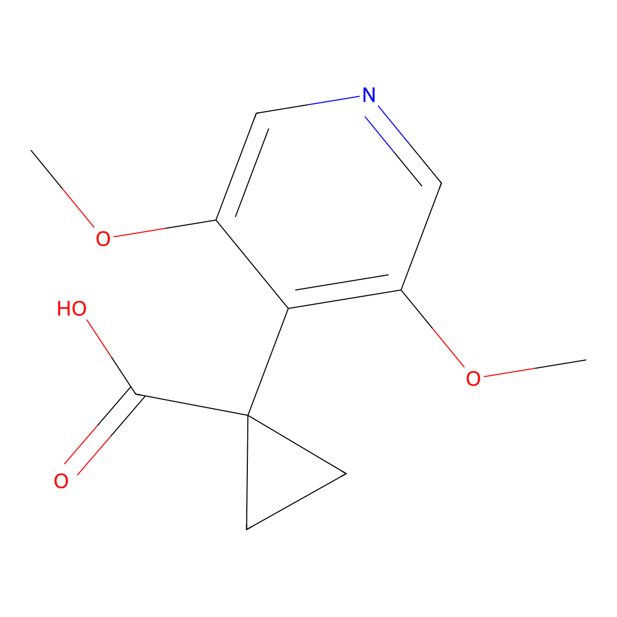 1-(3,5-Dimethoxypyridin-4-YL)cyclopropane-1-carboxylic acid molecular structure, CAS 2089651-58-9