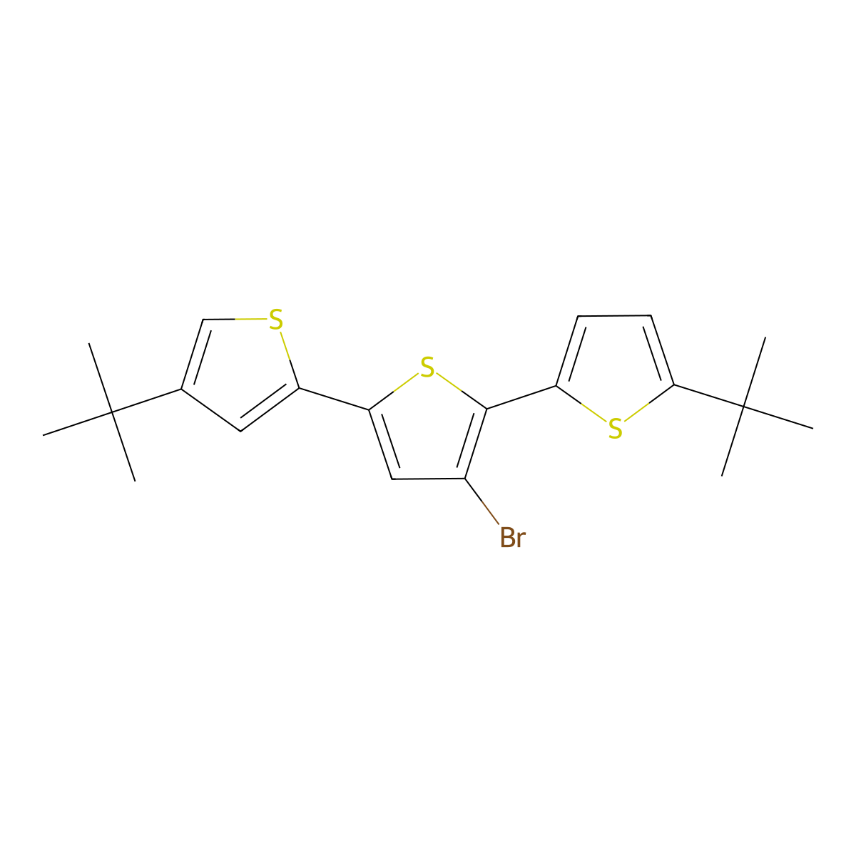 3'-Bromo-4'',5-DI-tert-butyl-2,2':5',2''-terthiophene molecular structure, CAS 2089651-61-4