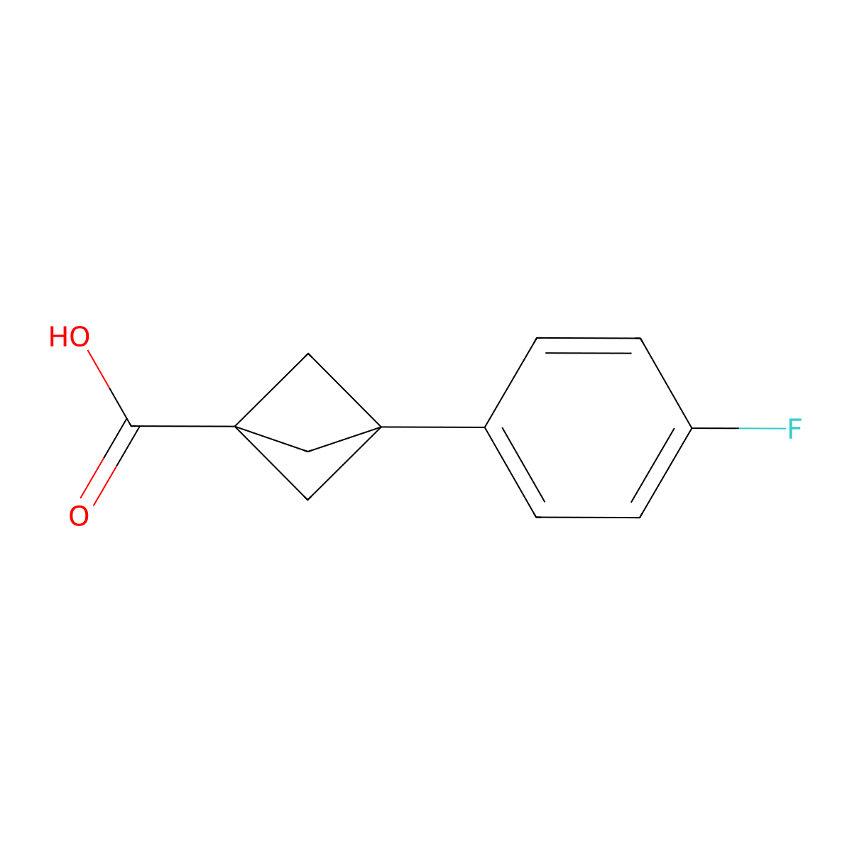 3-(4-Fluorophenyl)bicyclo[1.1.1]pentane-1-carboxylic acid molecular structure, CAS 2089651-62-5