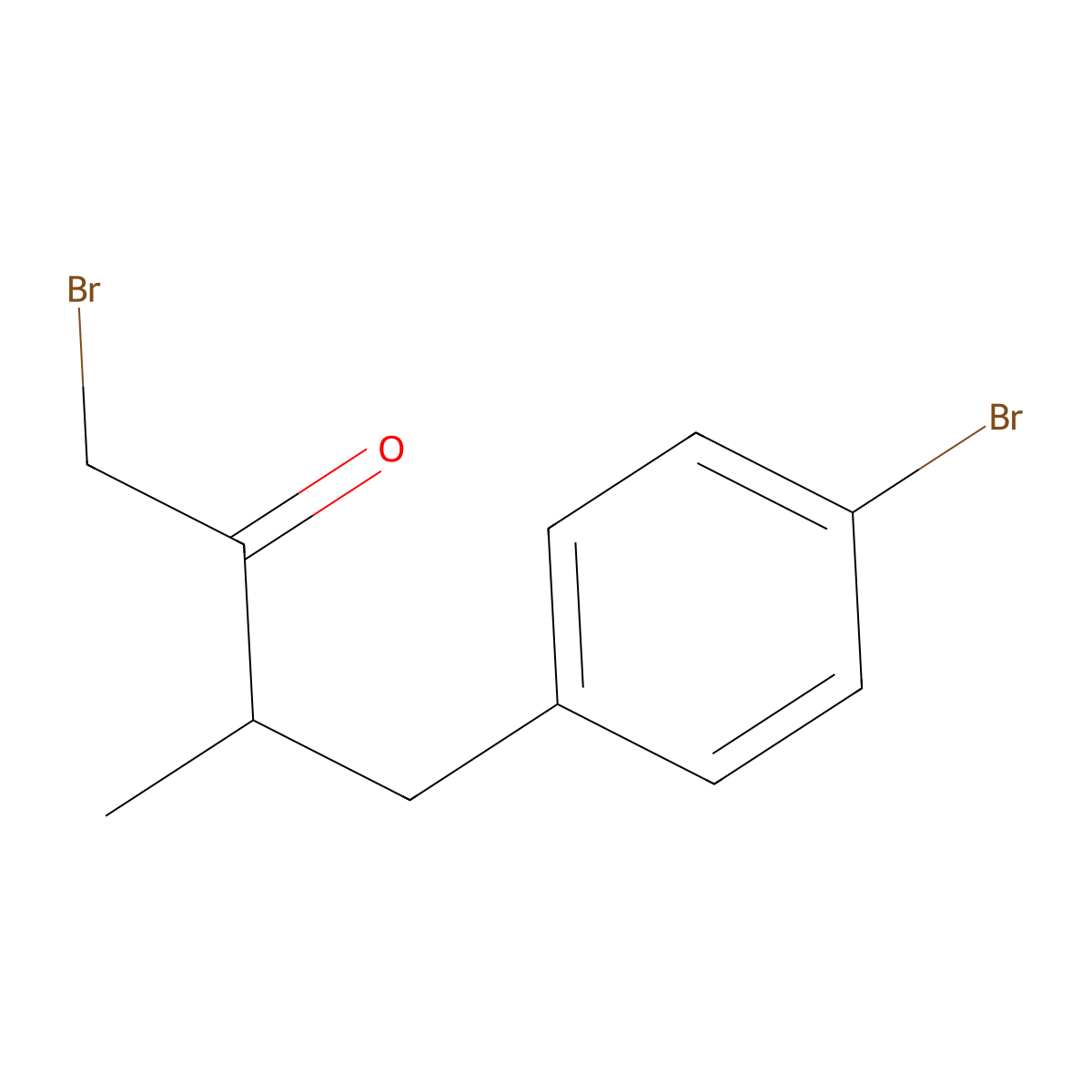 1-Bromo-4-(4-bromophenyl)-3-methylbutan-2-one molecular structure, CAS 2089651-66-9
