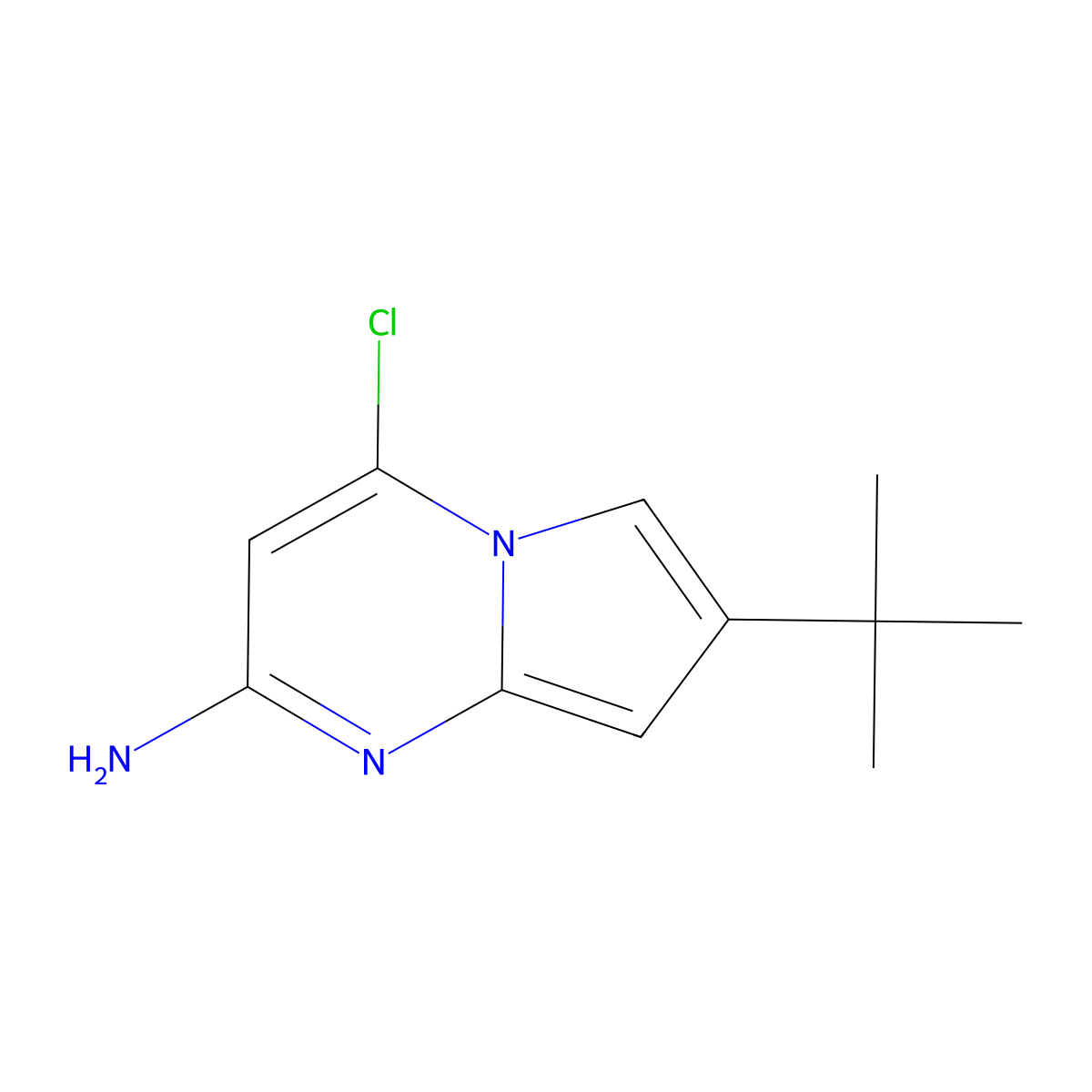 7-(Tert-butyl)-4-chloropyrrolo[1,2-A]pyrimidin-2-amine molecular structure, CAS 2089651-67-0