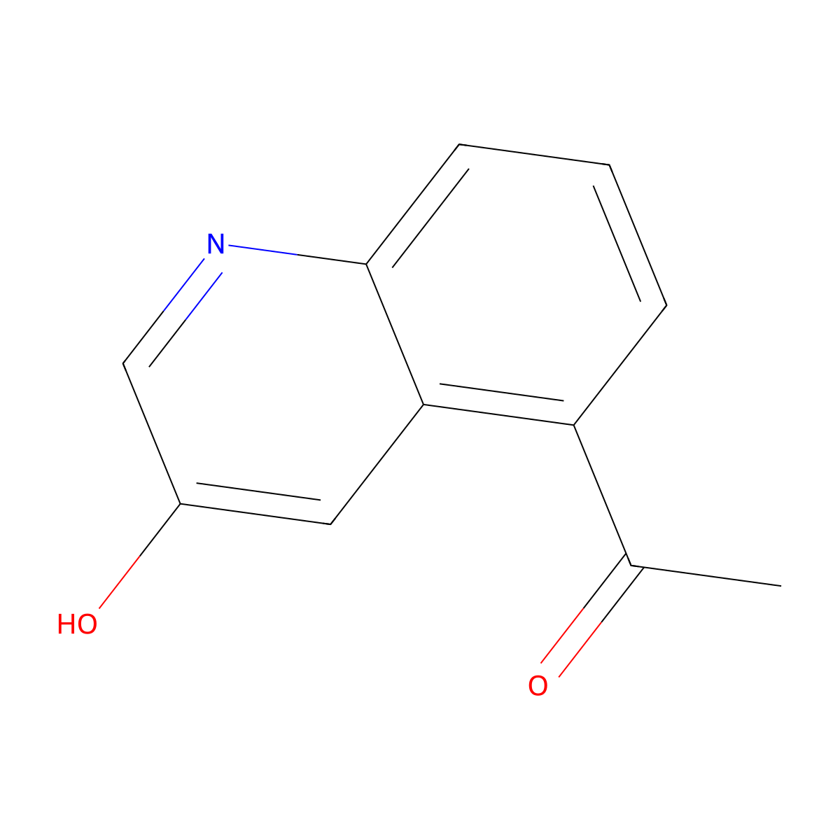 1-(3-Hydroxyquinolin-5-yl)ethanone molecular structure, CAS 2089651-70-5