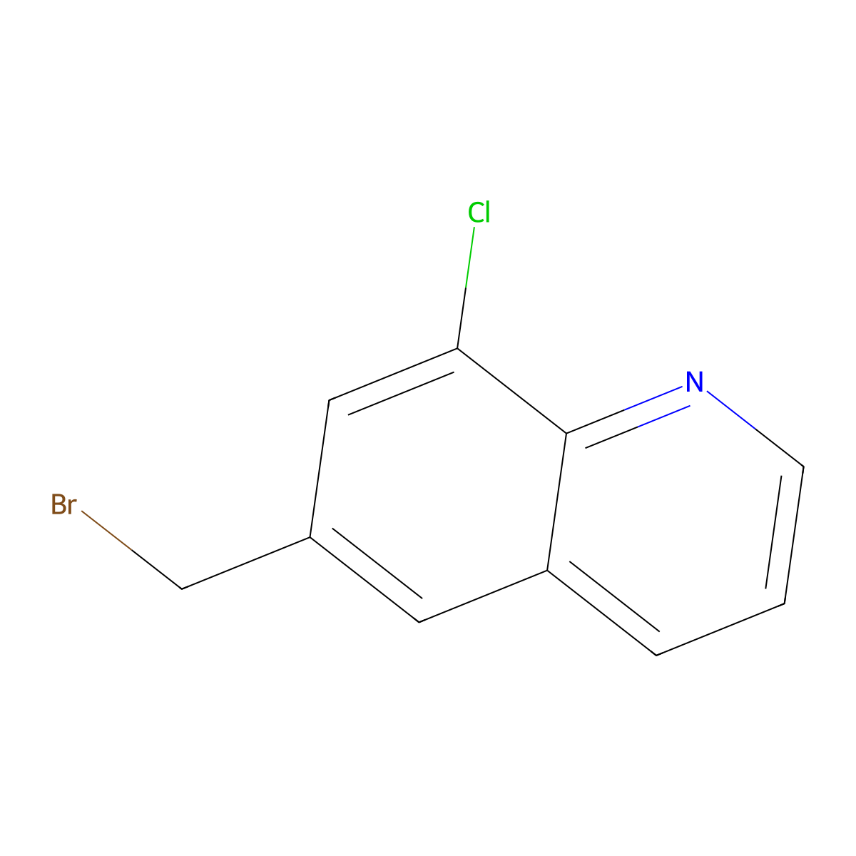 6-(Bromomethyl)-8-chloroquinoline molecular structure, CAS 2089651-71-6