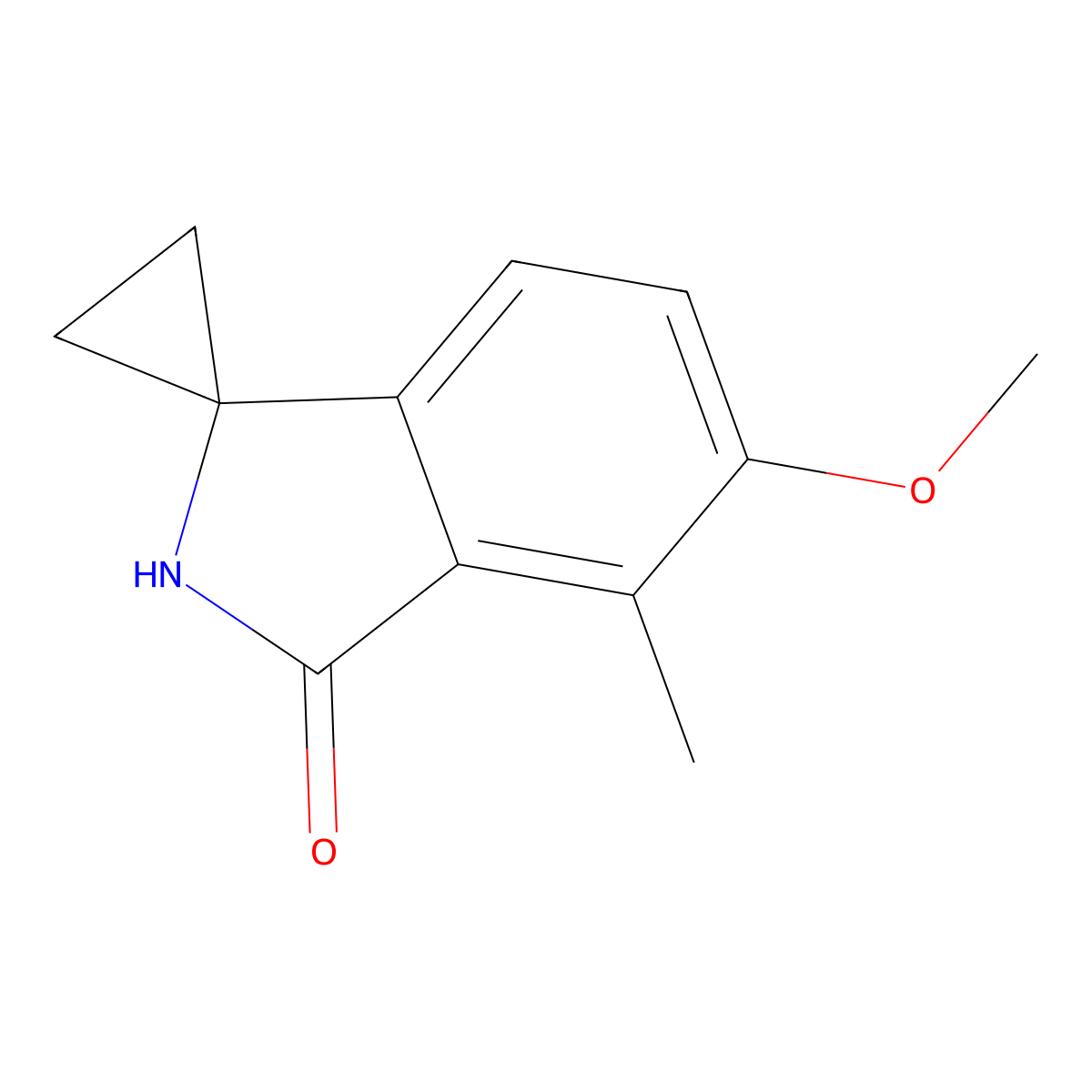 5'-Methoxy-4'-methylspiro[cyclopropane-1,1'-isoindolin]-3'-one molecular structure, CAS 2089651-74-9