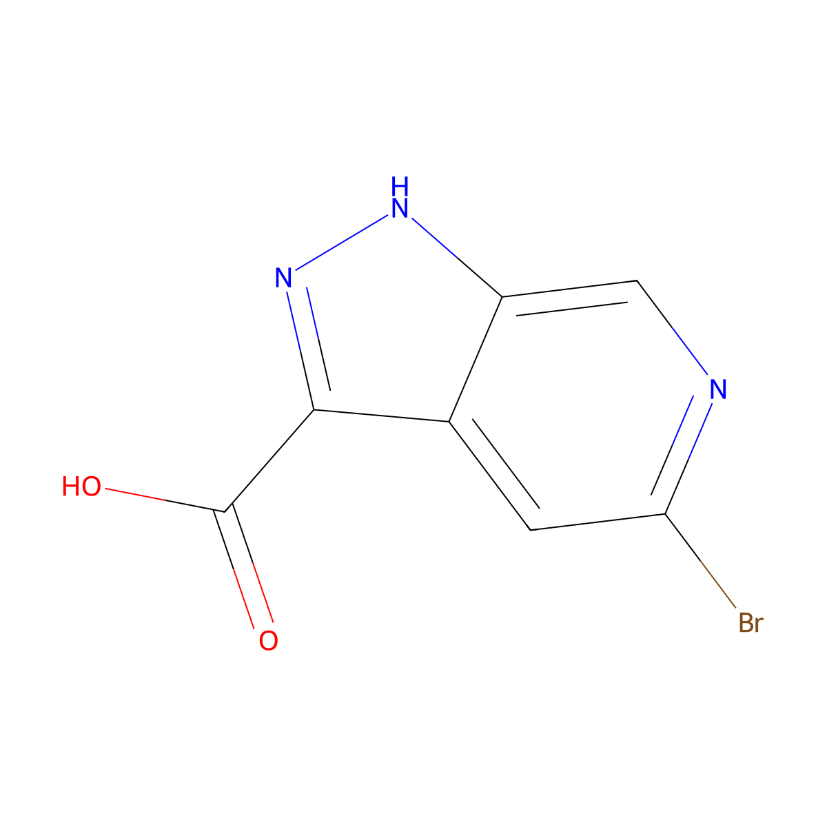 5-Bromo-1H-pyrazolo[3,4-C]pyridine-3-carboxylic acid molecular structure, CAS 2089651-75-0