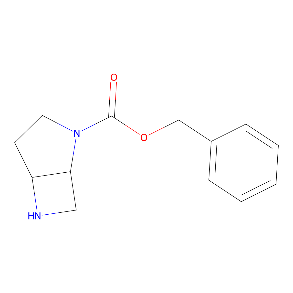 Benzyl 2,6-diazabicyclo[3.2.0]heptane-2-carboxylate molecular structure, CAS 2089651-80-7
