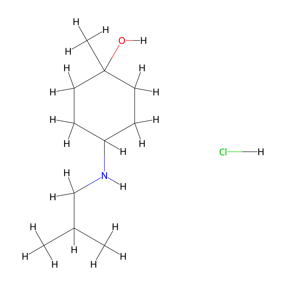 4-(Isobutylamino)-1-methylcyclohexan-1-OL hcl molecular structure, CAS 2089651-82-9