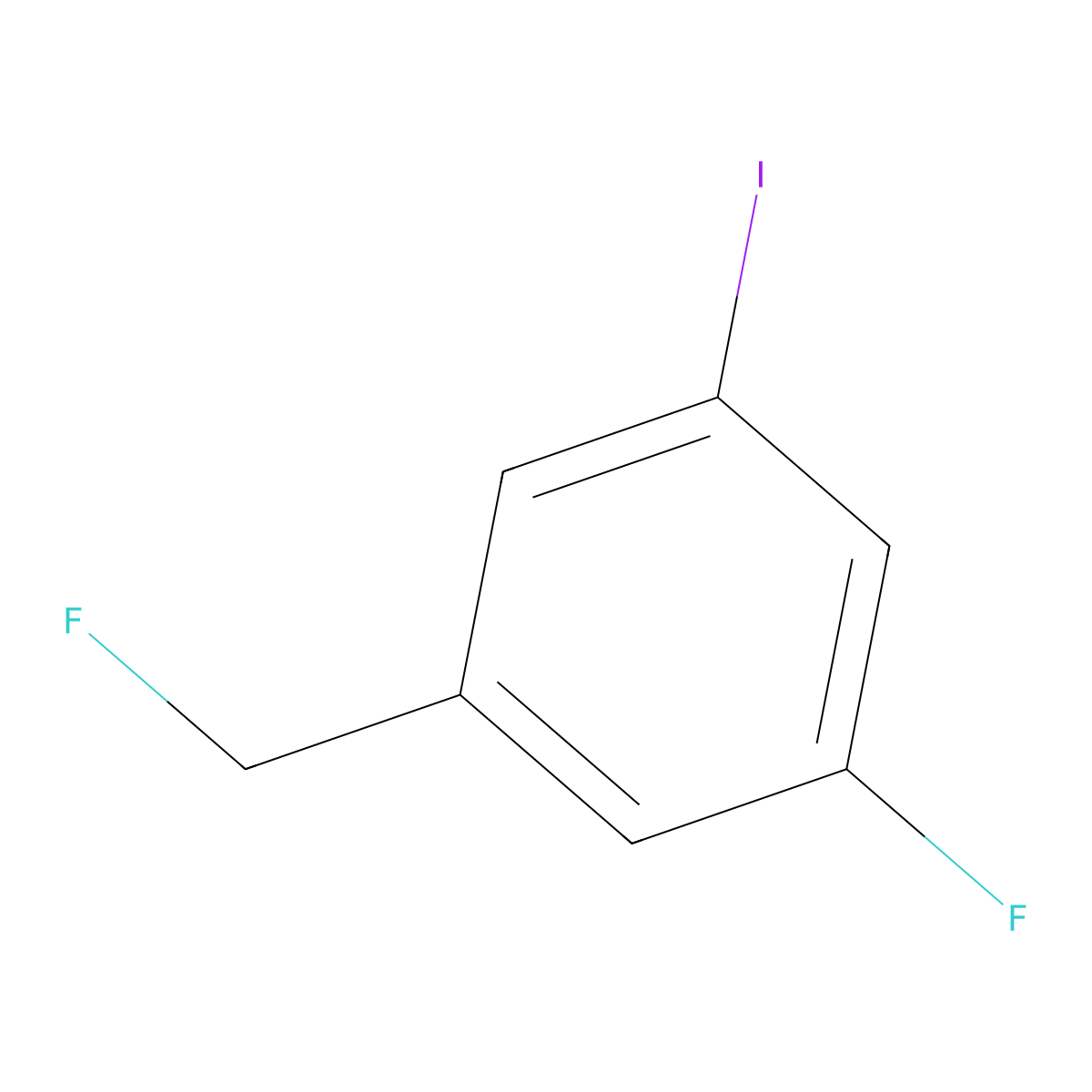 1-Fluoro-3-(fluoromethyl)-5-iodobenzene molecular structure, CAS 2089651-92-1