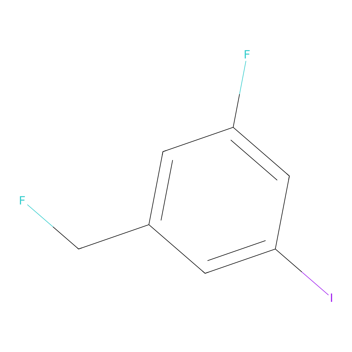 1-Fluoro-3-(fluoromethyl)-5-iodobenzene molecular structure, CAS 2089651-92-1