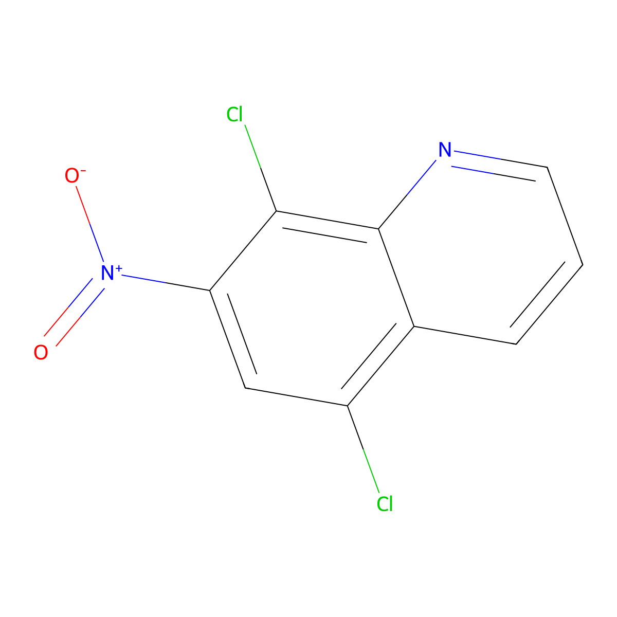 5,8-Dichloro-7-nitroquinoline molecular structure, CAS 2089652-19-5