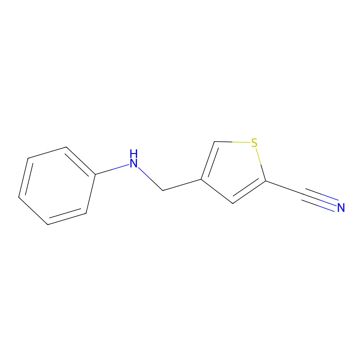 4-[(Phenylamino)methyl]thiophene-2-carbonitrile molecular structure, CAS 2089661-14-1