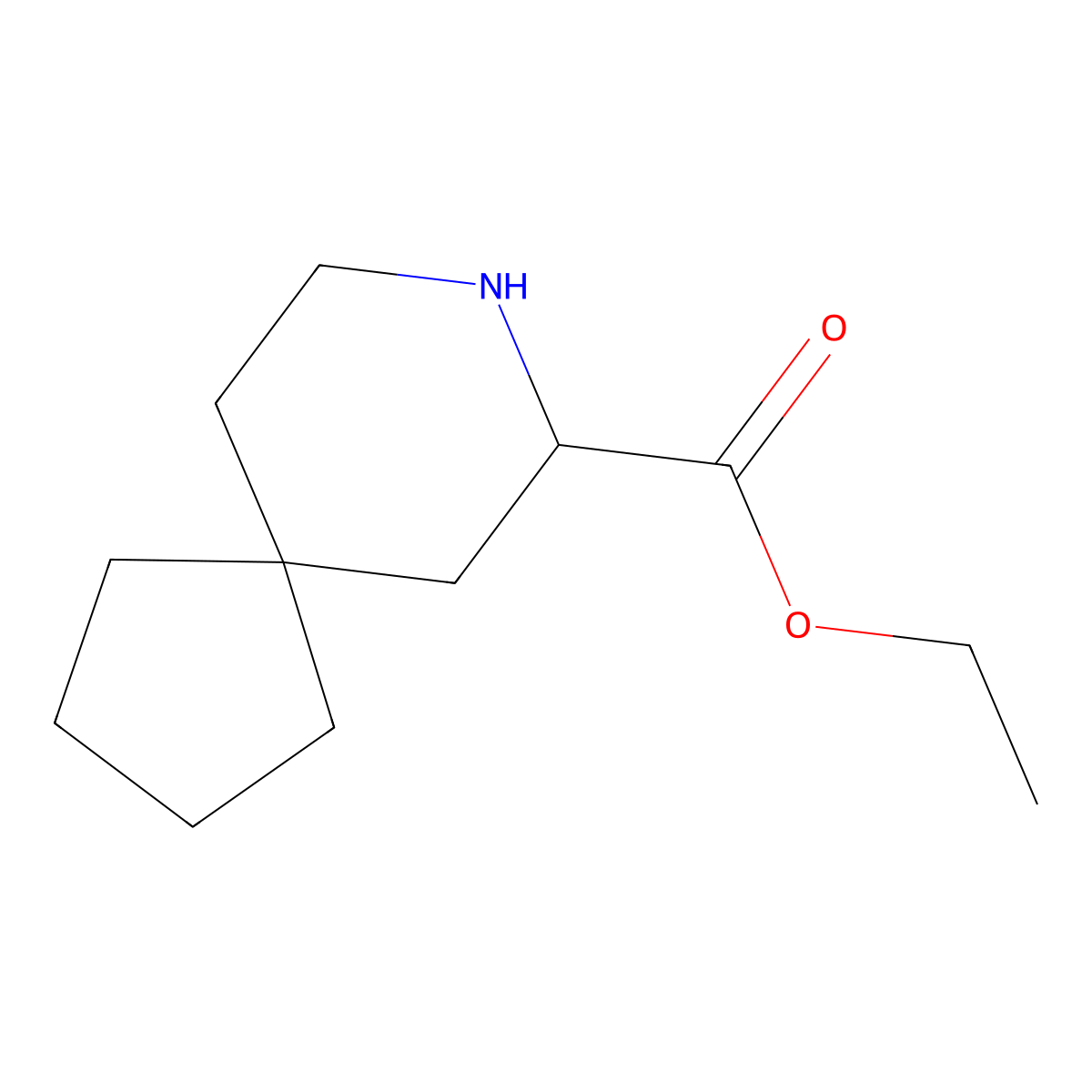 Ethyl 8-azaspiro[4.5]decane-7-carboxylate molecular structure, CAS 2089668-12-0