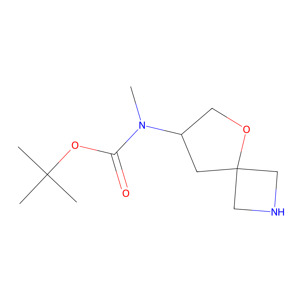 tert-butyl N-methyl-N-{5-oxa-2-azaspiro[3.4]octan-7-yl}carbamate molecular structure, CAS 2089669-64-5