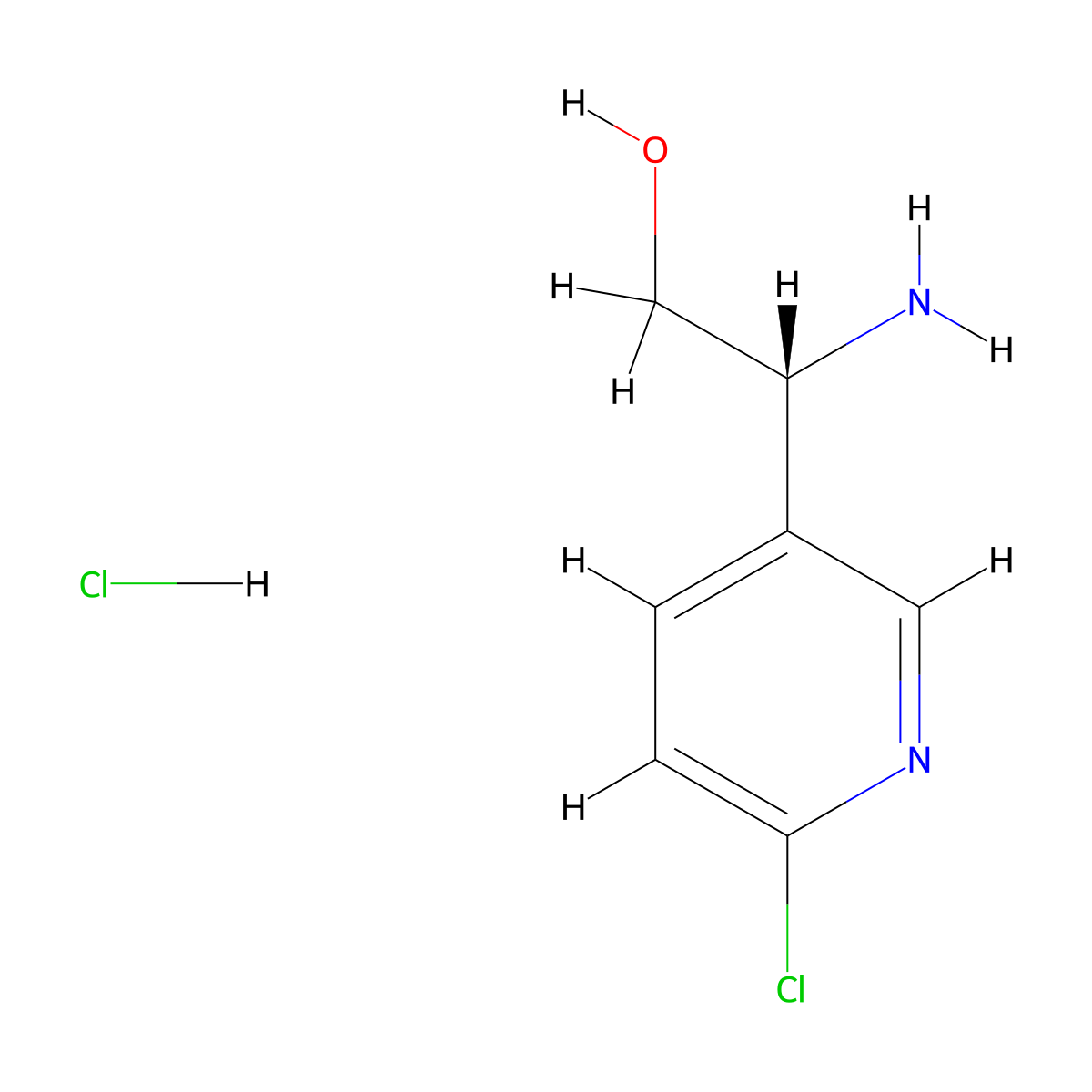 (2r)-2-Amino-2-(6-chloro(3-pyridyl))ethan-1-ol hcl molecular structure, CAS 2089671-27-0